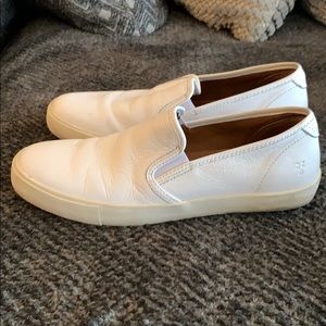 Men’s white size 10 FRYE slip on shoes